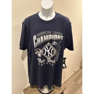 47 Brand New York Yankees 2024 ALCS Champions Shirt Mens XL Navy Blue Cotton New